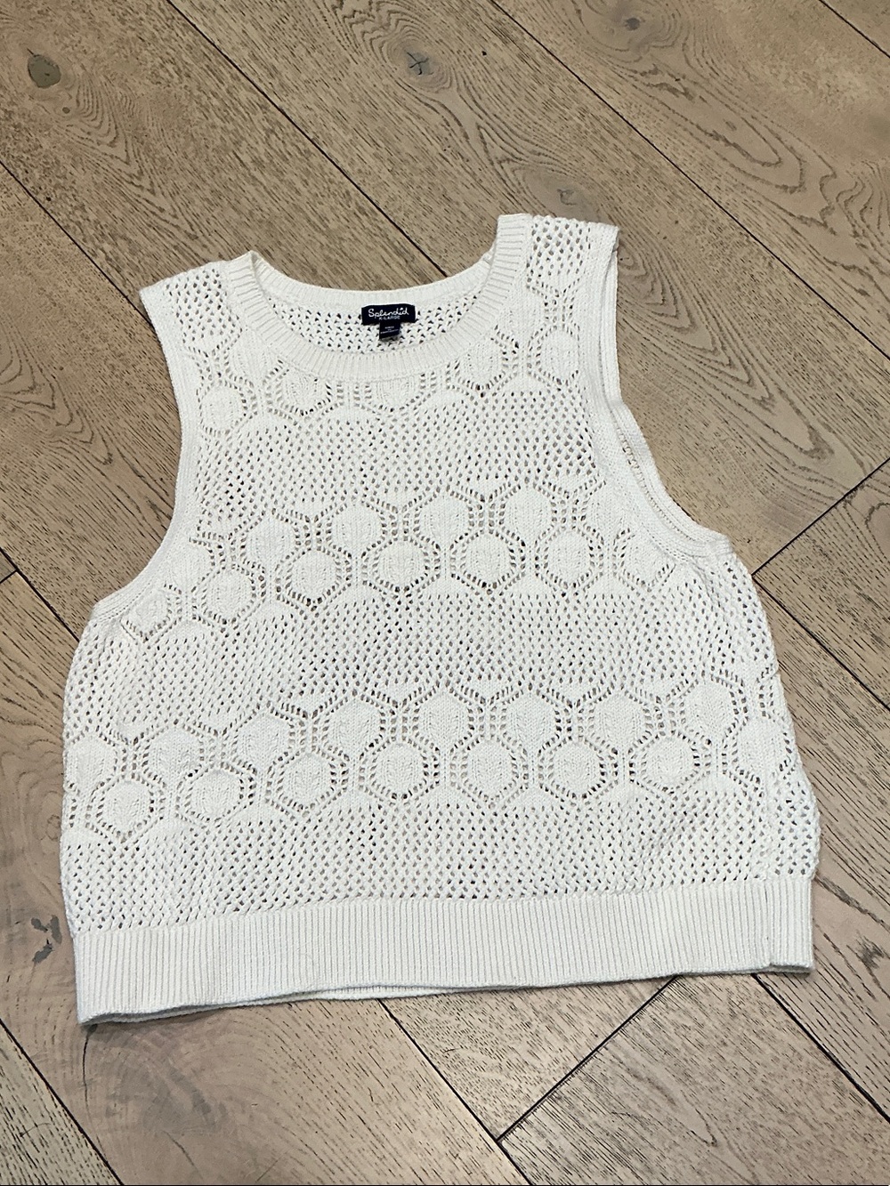 Woman’s Splendid cream crochet tank top. XL. Worn once! 100% cotton. So cute!